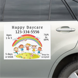 Daycare Business Preschool Kids Personalize Car Magnet
