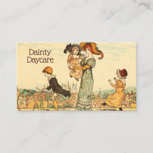 Daycare Business Vintage Nanny Babysitting Card