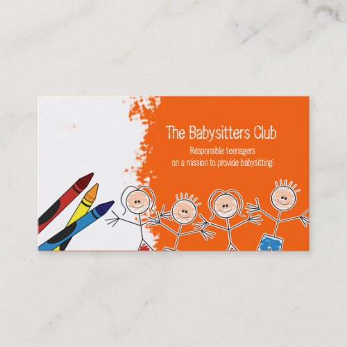 DAYCARE Child Care Babysitting Business Card