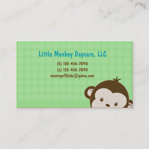 Customizable Daycare child care babysitting Mommy calling card Business Card