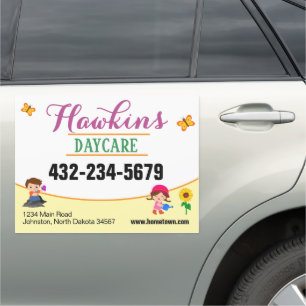 Daycare Child Care Provider Truck Signage Car Magnet