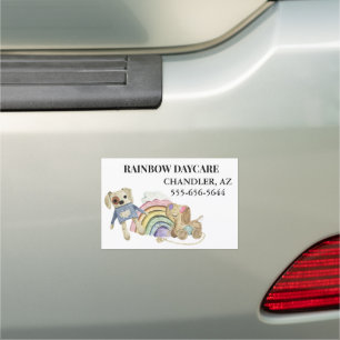 Daycare Child Care Toys Boho Watercolor Car Magnet
