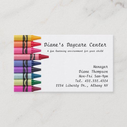 Daycare Childcare Business Card