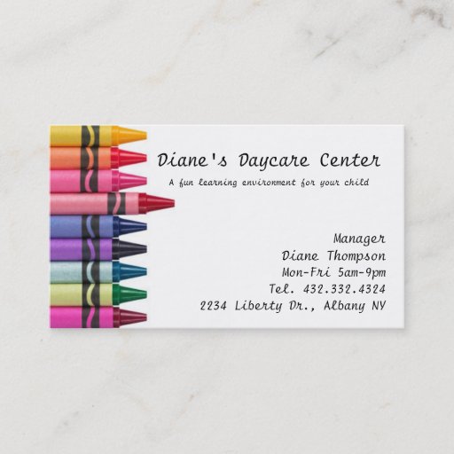 Customizable Daycare Childcare Business Card