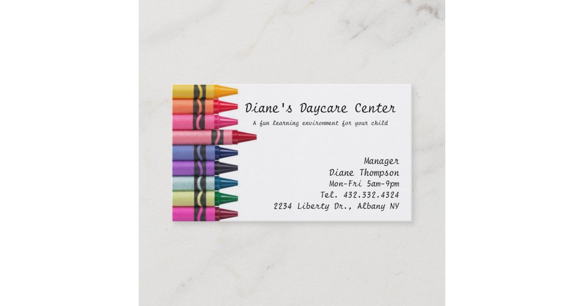 Daycare Childcare Business Card Zazzle