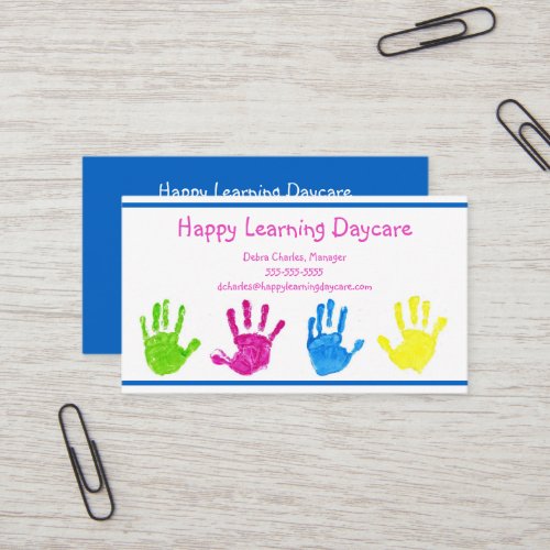 Daycare Children Colorful Business Card