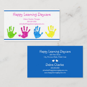 Daycare, Children, Colorful Business Card