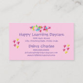 Daycare Children Nature Business Card (Back)