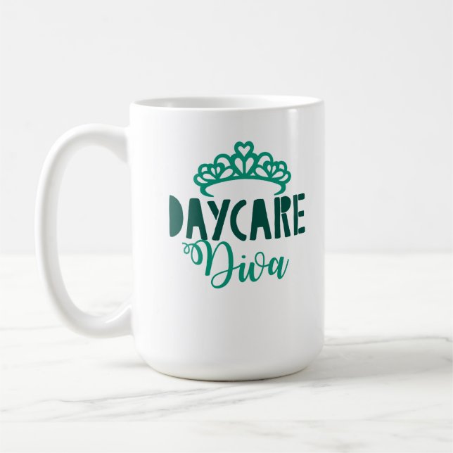 Daycare Diva Son Daughter Preschool Tiara Funny Coffee Mug (Left)