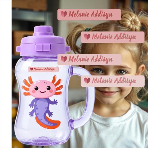 Daycare Label Pack Pink Heart Personalized