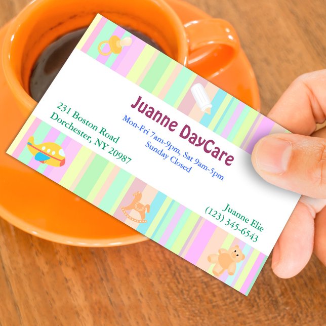 Daycare Nanny Business Card Template (Creator Uploaded)