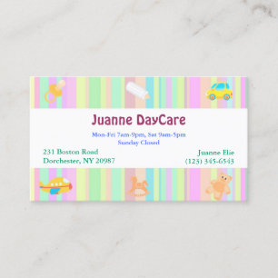 Daycare Nanny Business Card Template