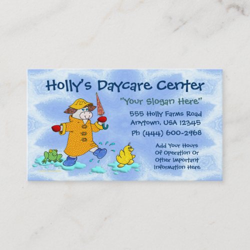 Daycare Or Child Care Business Card Template