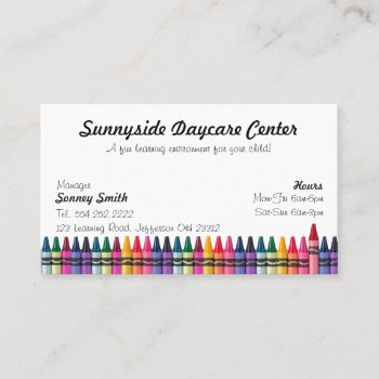 Daycare Or Childcare Business Card by crystaldream4u at Zazzle