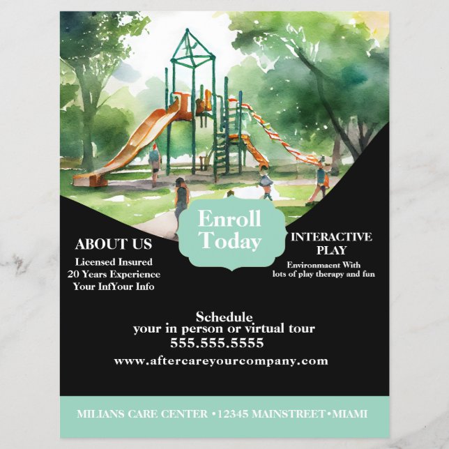 Daycare Playground Center Flyer (Front)