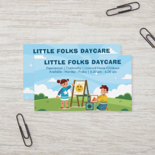 Daycare Professional Business licensed Childcare Business Card