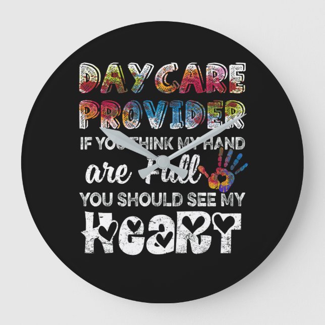 Daycare Provider - Appreciation Gift Childcare Large Clock (Front)