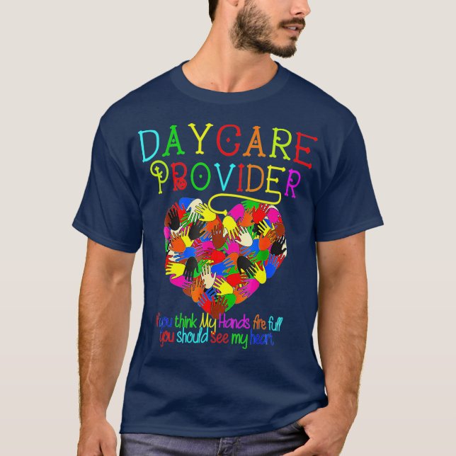 Daycare Provider Childcare Cute Heart T-Shirt (Front)
