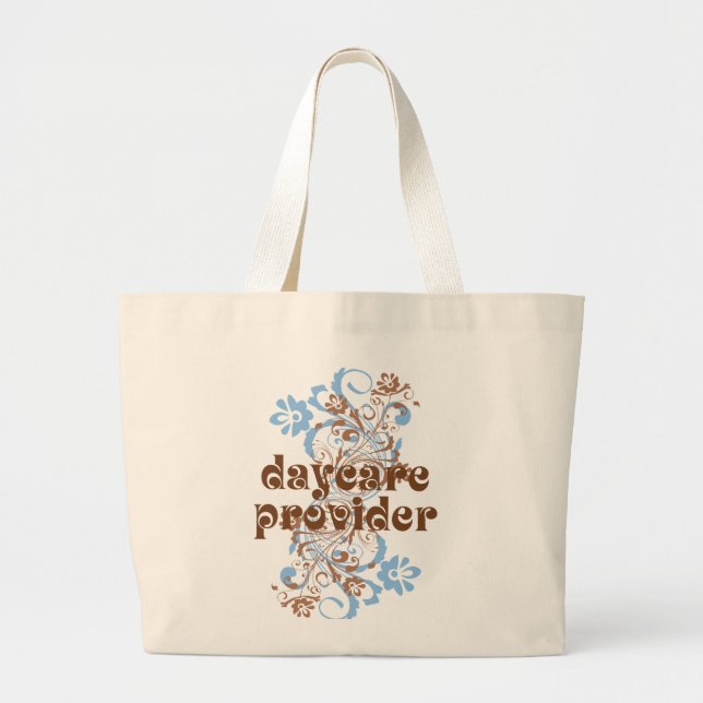 Daycare Provider Cute Gift Large Tote Bag (Front)