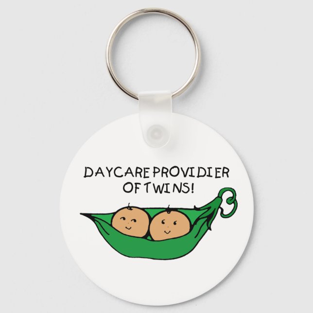 Daycare Provider of Twin Pod Keychain (Front)