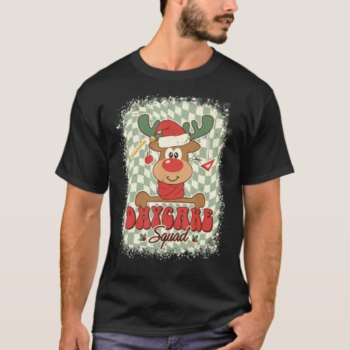 Daycare Reindeer Christmas Xmas Teacher Squad T_Shirt