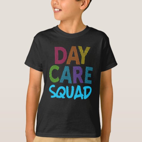 Daycare Squad  Blue Light Gift Home Child Care T_Shirt