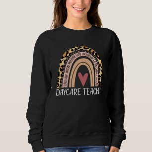 Daycare Teacher Boho Rainbow Back To School Apprec Sweatshirt