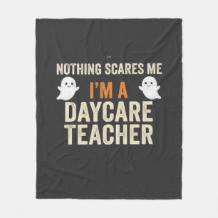 Daycare Teacher Halloween Ghost Design_1 Fleece Blanket