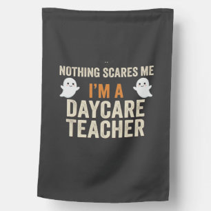 Daycare Teacher Halloween Ghost Design_1 House Flag