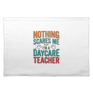 Daycare Teacher Halloween Ghost Vintage Shirt Desi Cloth Placemat