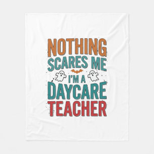 Daycare Teacher Halloween Ghost Vintage Shirt Desi Fleece Blanket