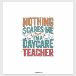 Daycare Teacher Halloween Ghost Vintage Shirt Desi Sticker