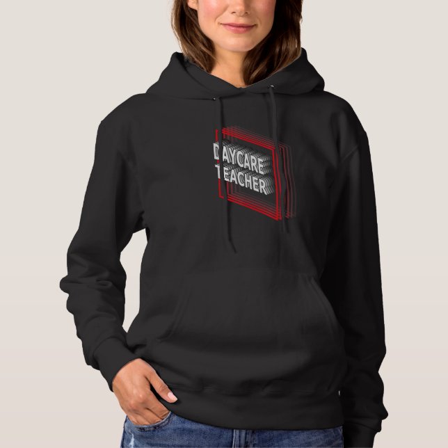 Daycare Teacher Job Title Appreciation Retro Hoodie (Front)