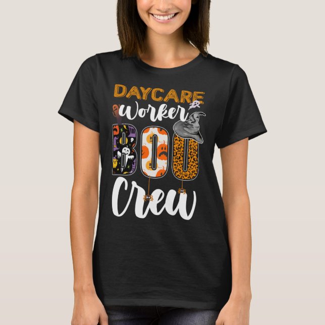 Daycare Worker Boo Crew Halloween Daycare Matching T-Shirt (Front)