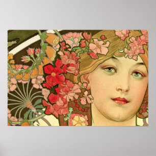 Daydream by Alphonse Mucha Poster