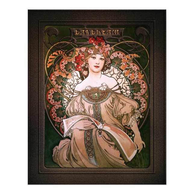 Daydream c1896 by Alphonse Mucha Photo Print (Front)