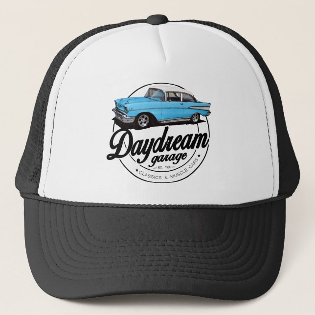 Daydream Garage with 1957 Chevrolet Bel Air Trucker Hat (Front)
