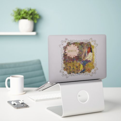 Daydream Girl on Wall Abstract Colorful Geometry Sticker