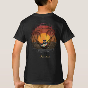 Daydreaming Cool Cat's Tropical Escape Boy's  T-Shirt