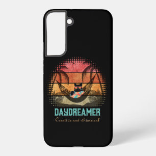 Daydreaming Cool Cat's Tropical Escape Samsung Galaxy S22+ Case