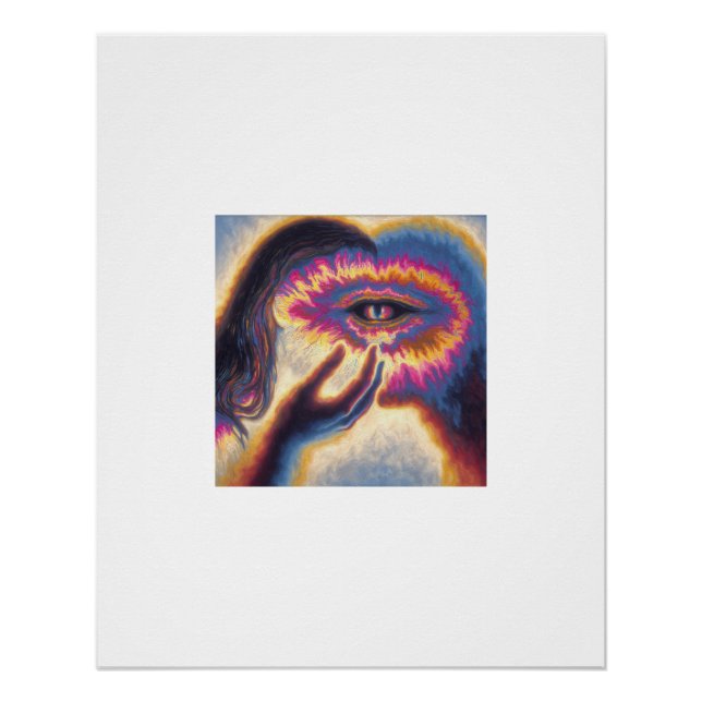 Daydreaming Flame Eye Portrait Poster (Front)