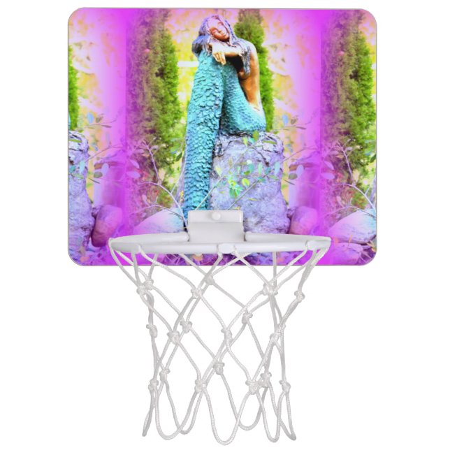 daydreaming mermaid basketball goal mini basketball hoop (Front)