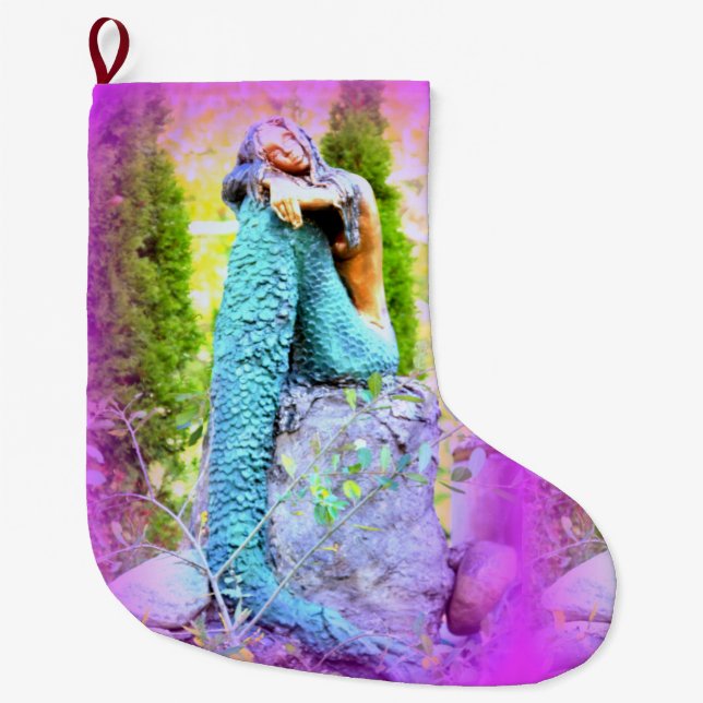 daydreaming mermaid christmas stocking (Front)