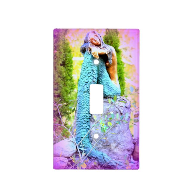 daydreaming mermaid light switch cover (Front)