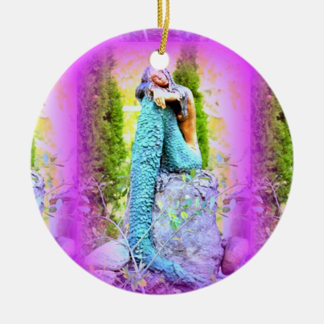 daydreaming mermaid ornament (Front)