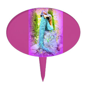 daydreaming mermaid oval cake pick