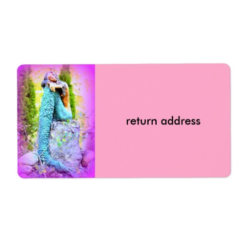 daydreaming mermaid return address label