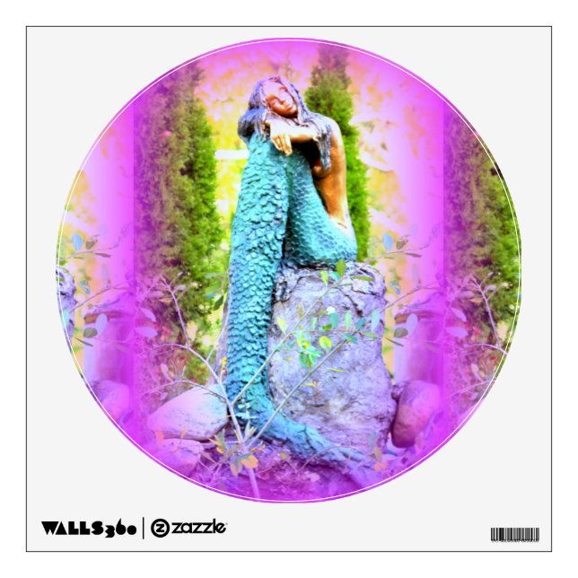 daydreaming mermaid wall decal (Front)