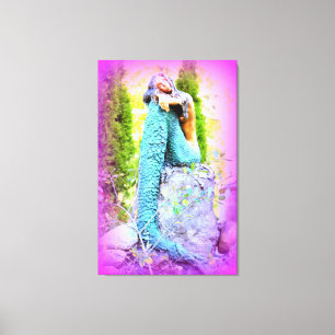 daydreaming mermaid wrapped canvas print