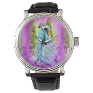 daydreaming mermaid wrist watch